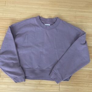 Mate the label cropped sweatshirt L light purple